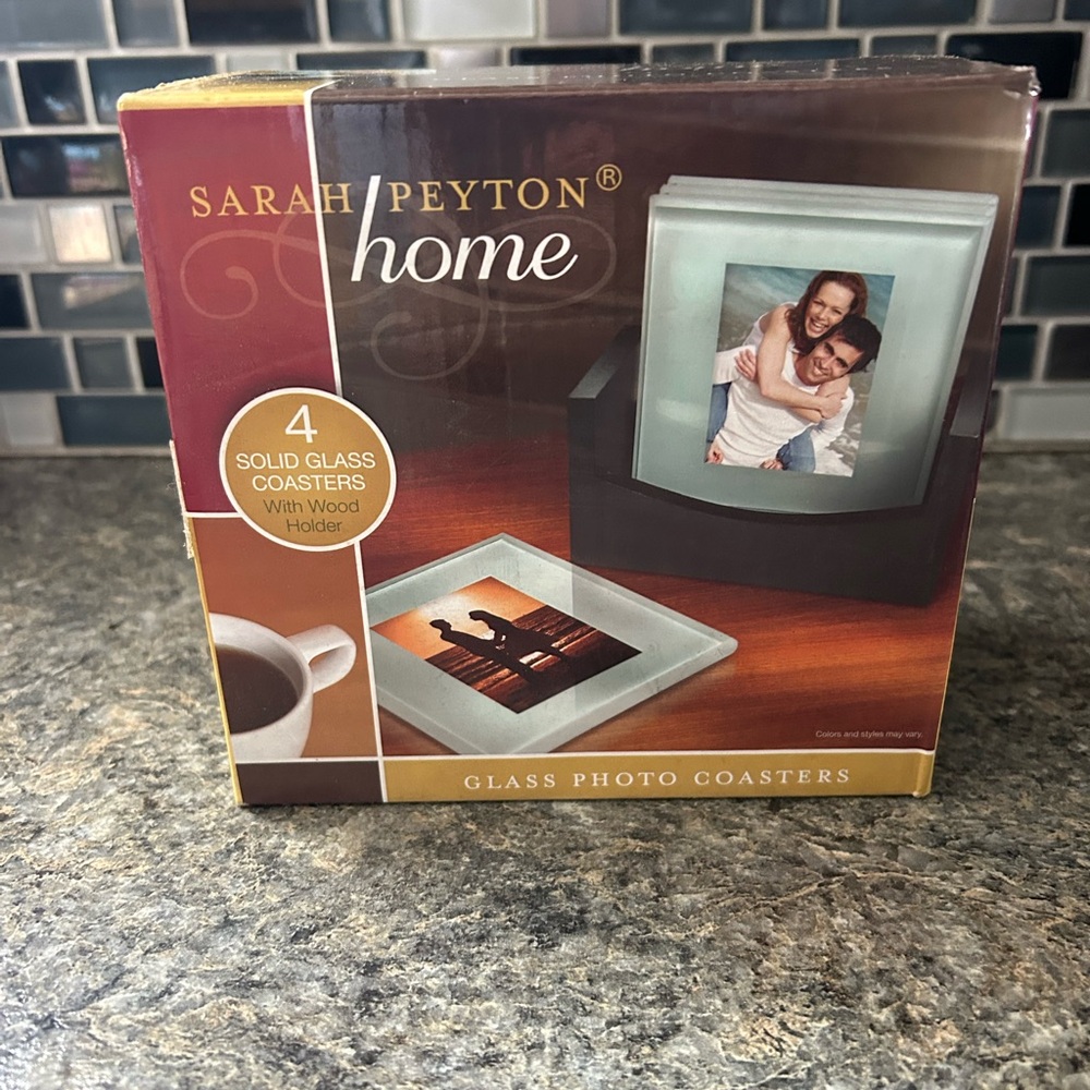 Glass Photo Coasters - Frosted Glass (Set of 4)